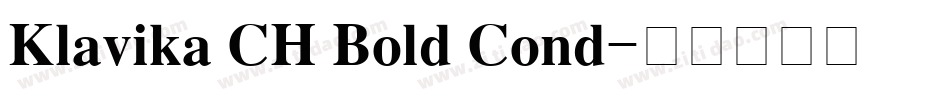 Klavika CH Bold Cond字体转换